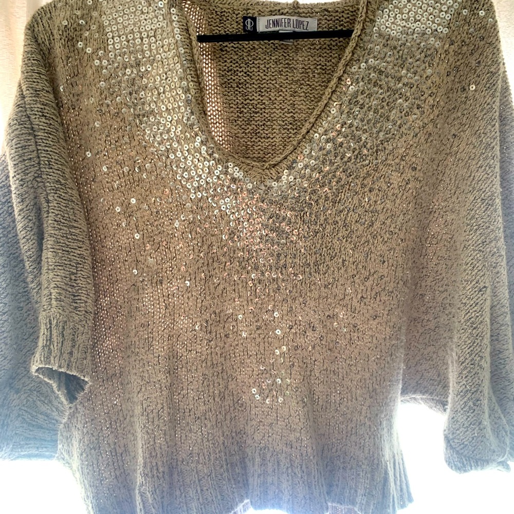 JLO lightweight sequin sweater